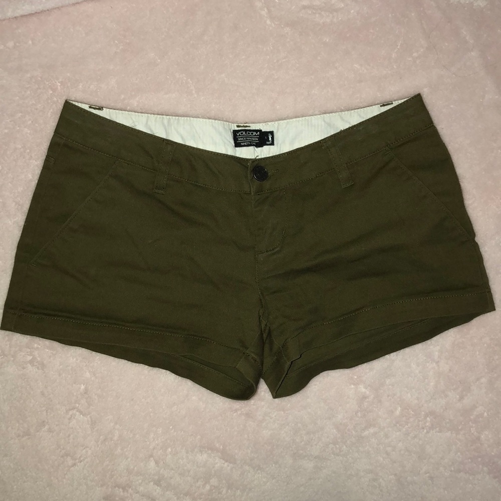 Army Green Volcom Shorts